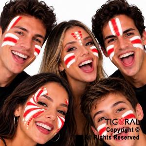 MAQUILLAJE BANDERITA RIVER TRICOLOR BLANCO ROJO Y BLANCO EN BARRA 6 GR (8513 B)